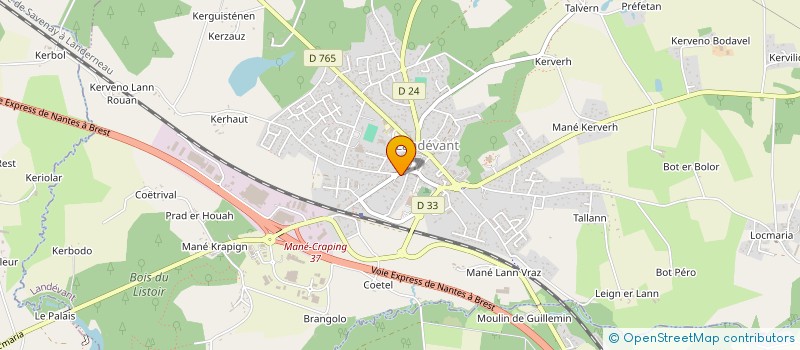 localisation de l'entreprise CABINET DENTAIRE DE LANDEVANT  LANDEVANT