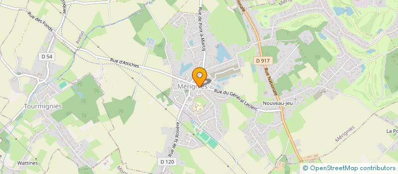 localisation de l'entreprise CABINET DENTAIRE DE MERIGNIES EN PEVELE à MERIGNIES