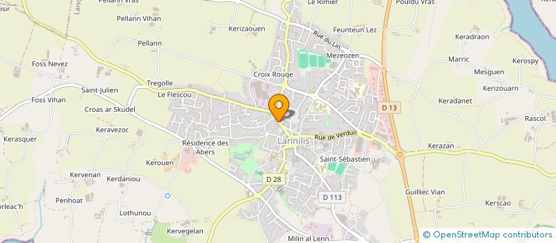 localisation de l'entreprise CABINET DENTAIRE DES DOCTEURS BINAISSE ET FLOCH  LANNILIS