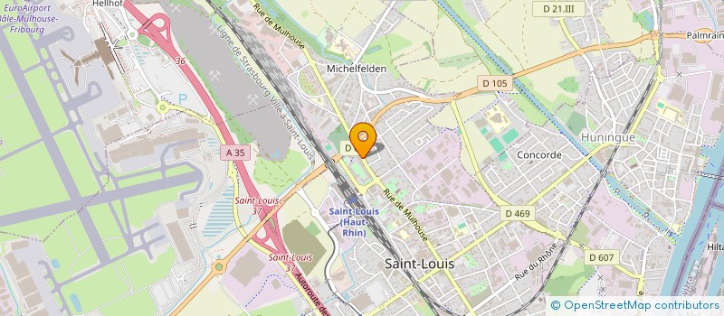 localisation de l'entreprise CABINET DENTAIRE DOMINIQUE TOULIER à SAINT-LOUIS