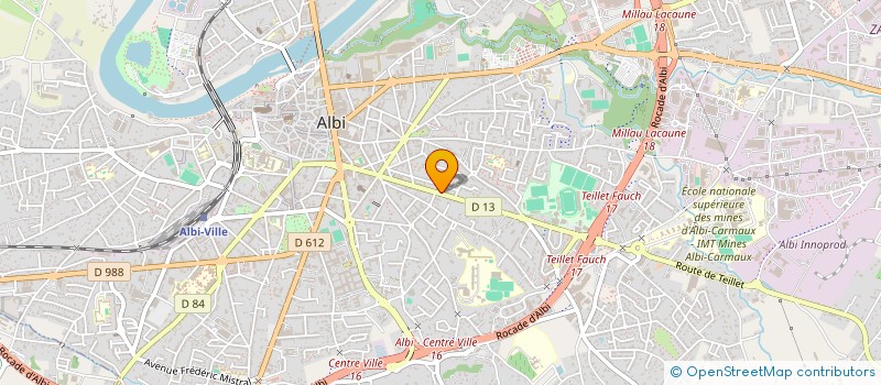 localisation de l'entreprise CABINET DENTAIRE DRS BABIN ET GUITARD à ALBI