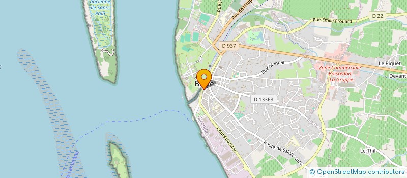 localisation de l'entreprise CABINET DENTAIRE DRS DONNAT BRINDAMOUR à BLAYE