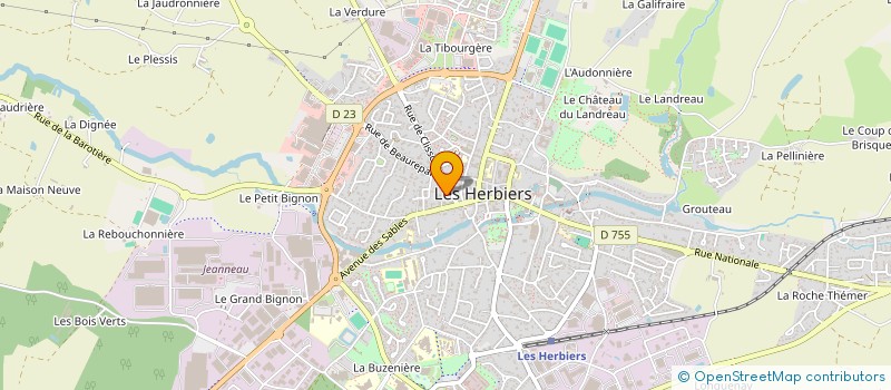 localisation de l'entreprise CABINET DENTAIRE DU DOCTEUR CAROLE RICHARD à LES HERBIERS