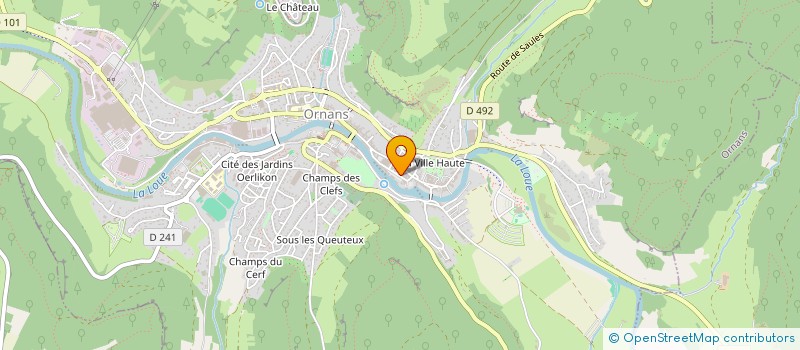 localisation de l'entreprise CABINET DENTAIRE DU DOCTEUR SIMON PERRIN  ORNANS