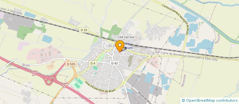 localisation de l'entreprise CABINET DENTAIRE DU DOCTEUR VERONIQUE LANGLADE  BRAM