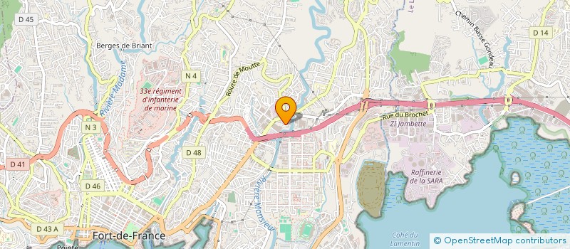 localisation de l'entreprise CABINET DENTAIRE DU NORD CARAIBE  CASE-PILOTE