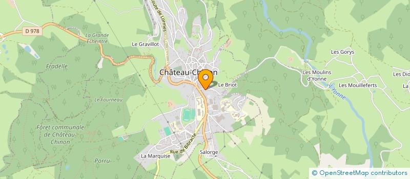 localisation de l'entreprise CABINET DENTAIRE DURET CHAUVIERE à CHATEAU-CHINON (VILLE)