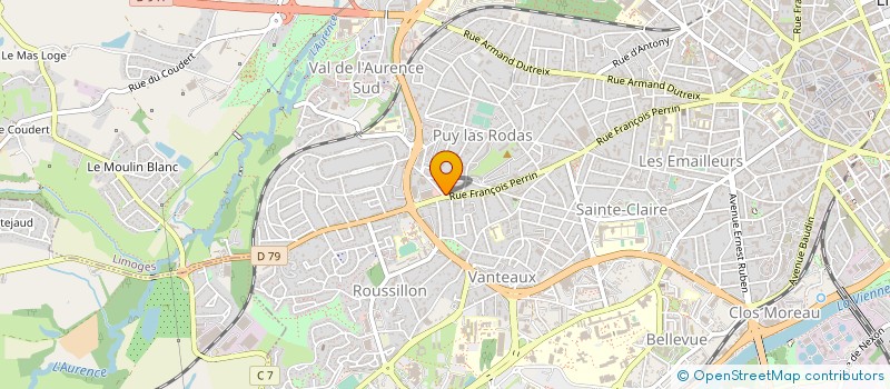 localisation de l'entreprise CABINET DENTAIRE F. ET V. DUBOIS à LIMOGES