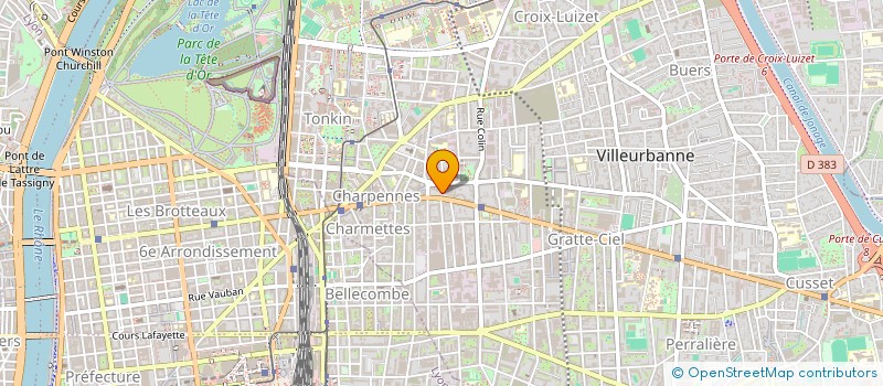 localisation de l'entreprise CABINET DENTAIRE FRANCOIS GUIRONNET à VILLEURBANNE