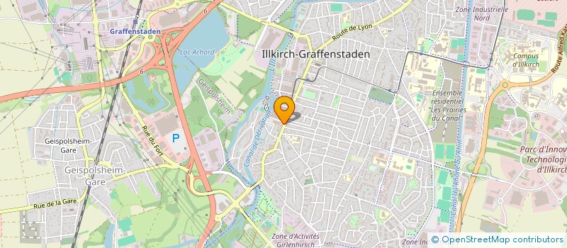 localisation de l'entreprise CABINET DENTAIRE HURON  ILLKIRCH-GRAFFENSTADEN