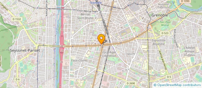 localisation de l'entreprise CABINET DENTAIRE LE CROC BLANC à GRENOBLE