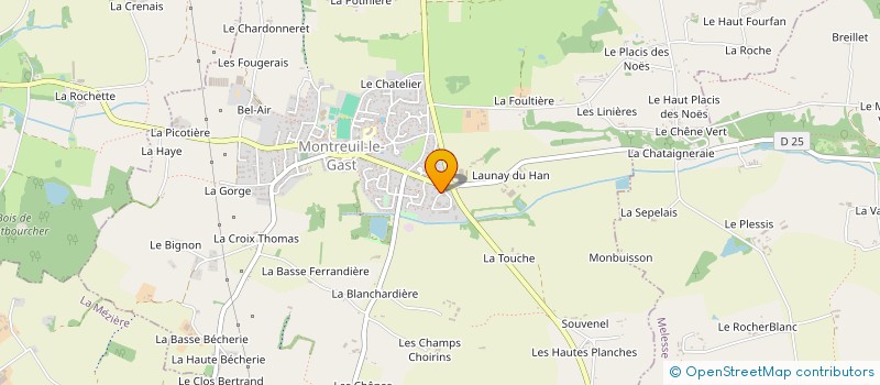 localisation de l'entreprise CABINET DENTAIRE LES ARTISANS  MONTREUIL-LE-GAST