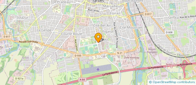 localisation de l'entreprise CABINET DENTAIRE LOU-POUEYOU DAVID  TARBES