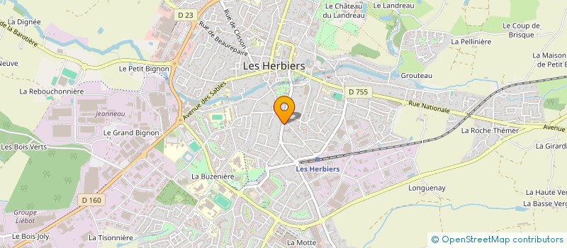 localisation de l'entreprise CABINET DENTAIRE MARINA FEVRIER à LES HERBIERS