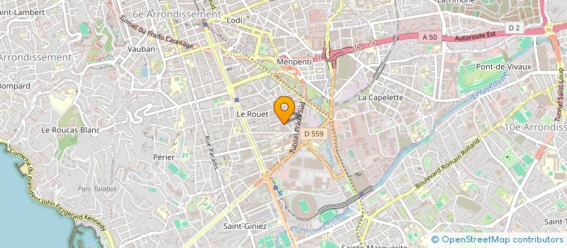 localisation de l'entreprise CABINET DENTAIRE MERIA à MARSEILLE