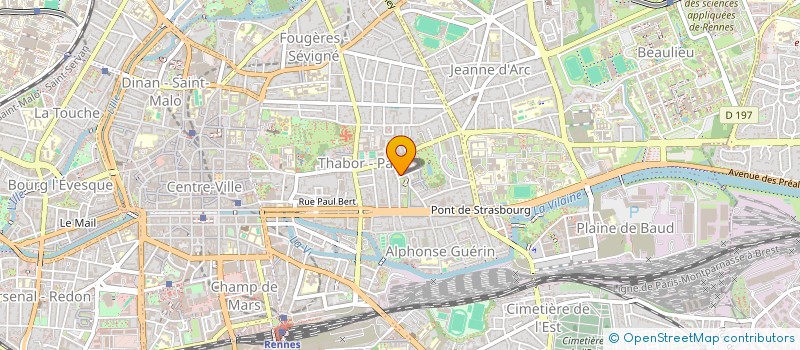 localisation de l'entreprise CABINET DENTAIRE OBERTHUR à RENNES