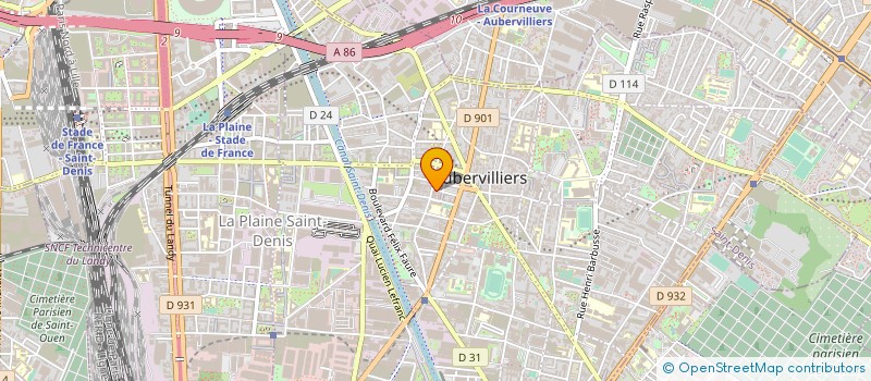 localisation de l'entreprise CABINET DENTAIRE PASTEUR à AUBERVILLIERS