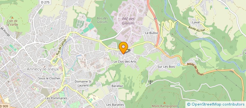 localisation de l'entreprise CABINET DES CLARINES à ANNECY