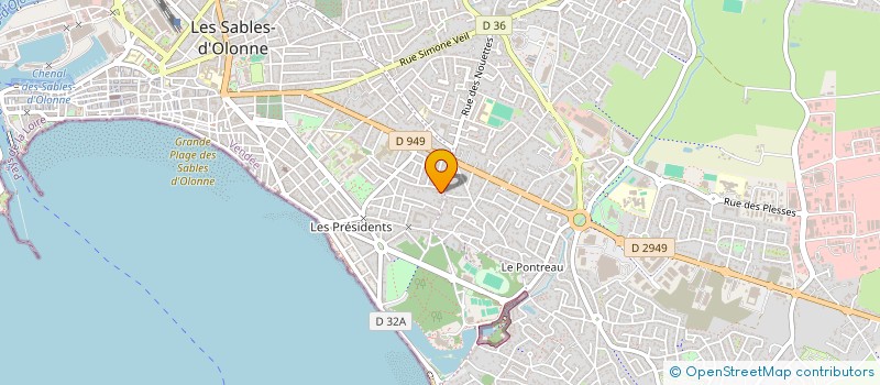 localisation de l'entreprise CABINET DES ROSES à LES SABLES D'OLONNE