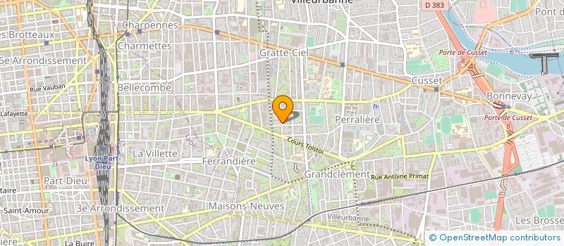 localisation de l'entreprise CABINET DESCOLLONGES à VILLEURBANNE