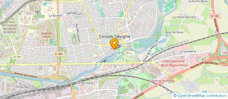 localisation de l'entreprise CABINET DOCTEUR ETRILLARD  CESSON-SEVIGNE