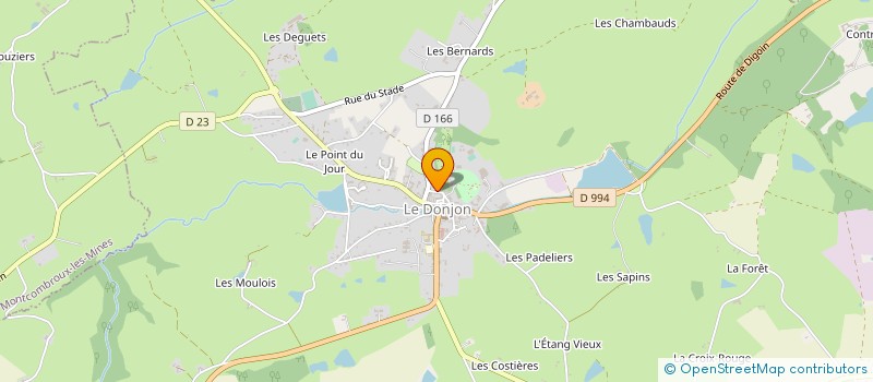 localisation de l'entreprise CABINET DR CORTEZ ET TINARDON à LE DONJON