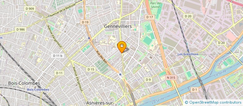localisation de l'entreprise CABINET DR HOSANA & SZYLOWICZ à GENNEVILLIERS