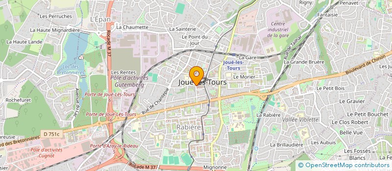 localisation de l'entreprise CABINET DRS CAURIER ET JACQUET WIART  JOUE-LES-TOURS