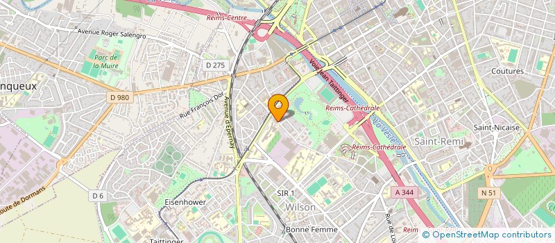 localisation de l'entreprise CABINET DRS J.M. VISY ET J. VAUNAIZE  REIMS