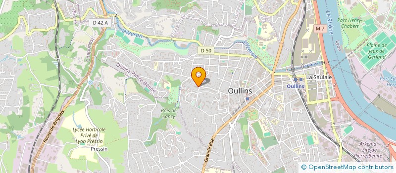 localisation de l'entreprise CABINET DU DOCTEUR CHRISTIAN TOUZET à OULLINS-PIERRE-BENITE