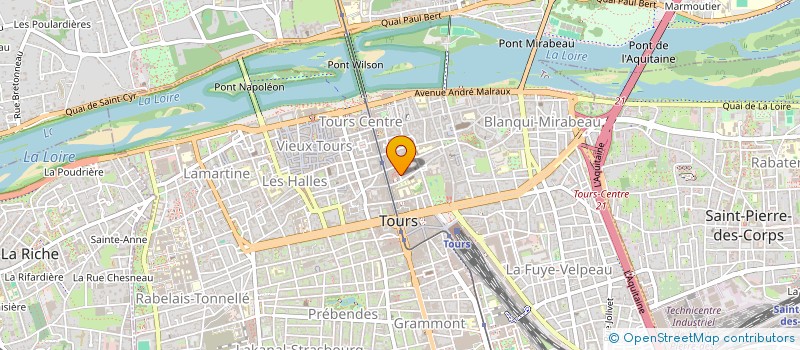 localisation de l'entreprise CABINET DU DOCTEUR CORINNE LEDUC  TOURS