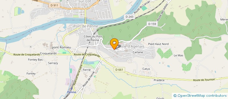 localisation de l'entreprise CABINET DU DOCTEUR LORENA VELICU  PENNE-D'AGENAIS