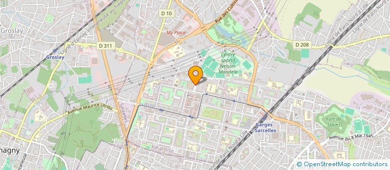 localisation de l'entreprise CABINET DU DOCTEUR NGAKO DEUGOUE  SARCELLES