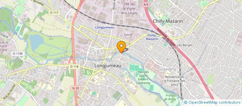 localisation de l'entreprise CABINET DU DOCTEUR NTOMP à LONGJUMEAU