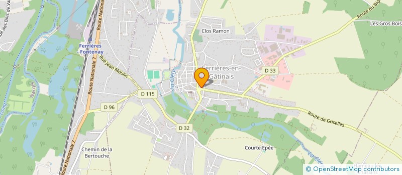 localisation de l'entreprise CABINET DU DOCTEUR REMI BERRUET à FERRIERES-EN-GATINAIS