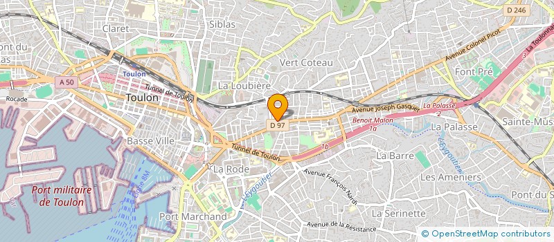 localisation de l'entreprise CABINET DU DOCTEUR ROUSTAN  TOULON