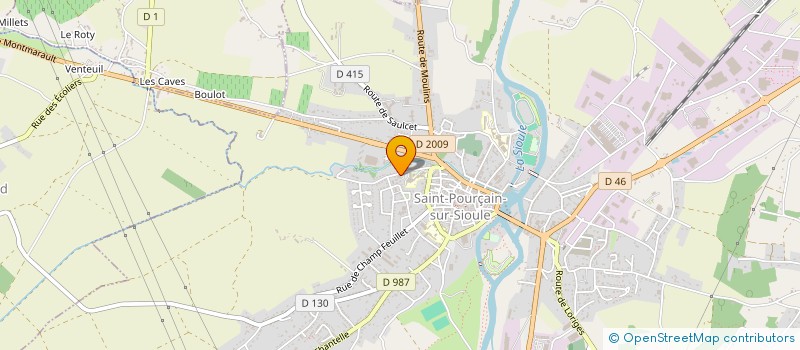 localisation de l'entreprise CABINET DU DOCTEUR TURLIN  SAINT-POURCAIN-SUR-SIOULE