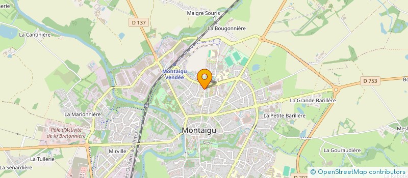 localisation de l'entreprise CABINET DU DR XAVIER MOREAU à MONTAIGU-VENDEE