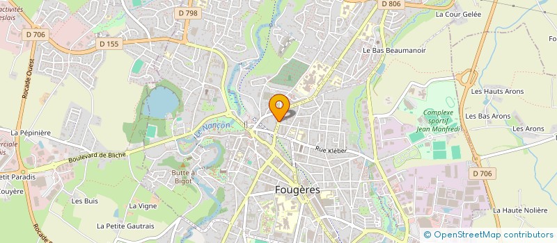 localisation de l'entreprise CABINET DUFRESNE MICHEL  FOUGERES