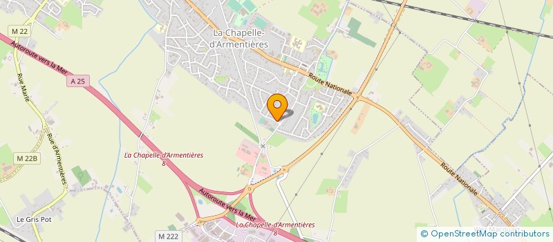 localisation de l'entreprise CABINET DUTHOIT ET CERUTTI à LA CHAPELLE-D'ARMENTIERES