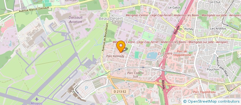 localisation de l'entreprise CABINET E. QUERAUX & ASSOCIES à MERIGNAC
