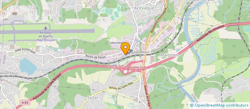 localisation de l'entreprise CABINET ECHEVERRIA ET ASSOCIES  ANGLET