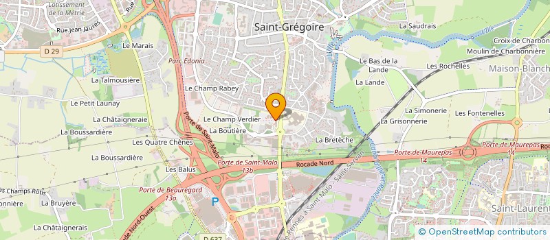 localisation de l'entreprise CABINET ENDOCRINOLOGIE NUTRITION ST GREGOIRE  SAINT-GREGOIRE