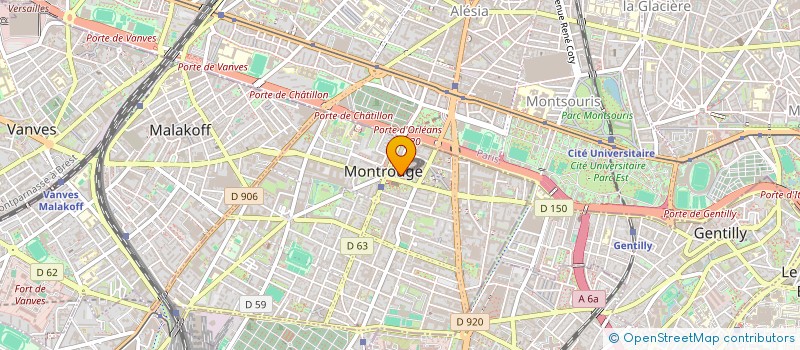 localisation de l'entreprise CABINET ERGOTHERAPIE HERCBERG HERVEZ  MONTROUGE