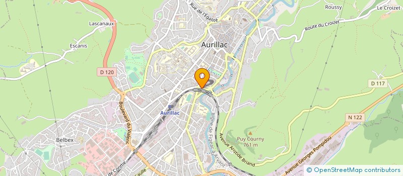 localisation de l'entreprise CABINET ESCURA ET ASSOCIES à AURILLAC