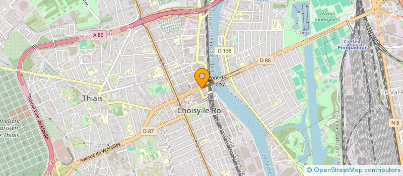 localisation de l'entreprise CABINET ESTHETIQUE ALIZEE à CHOISY-LE-ROI