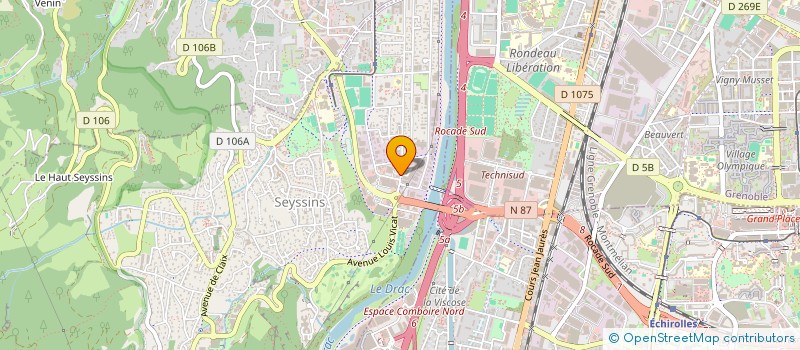 localisation de l'entreprise CABINET ETUDES FORMATION INFORMA GESTION à SEYSSINS