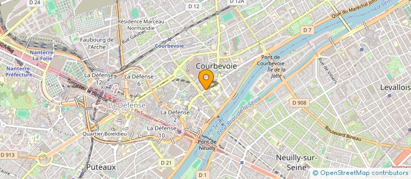 localisation de l'entreprise CABINET ETUDES REALISATIONS EXECO à COURBEVOIE