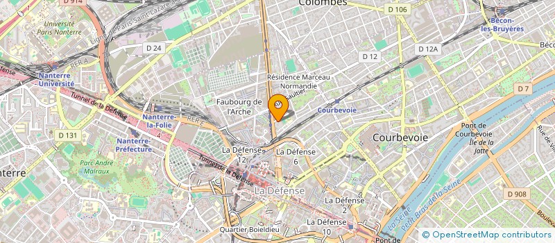localisation de l'entreprise CABINET ETUDES TECHNIQUES à COURBEVOIE