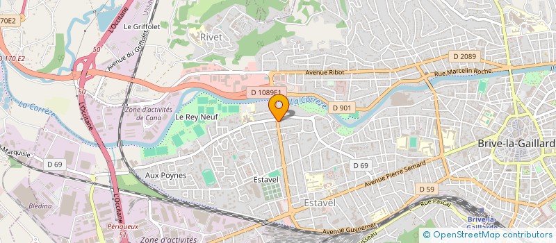 localisation de l'entreprise CABINET EXPERTISE JEAN PIERRE TRIPIED à BRIVE-LA-GAILLARDE